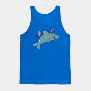 Dolphin with Jellyfish Friends Tank Top